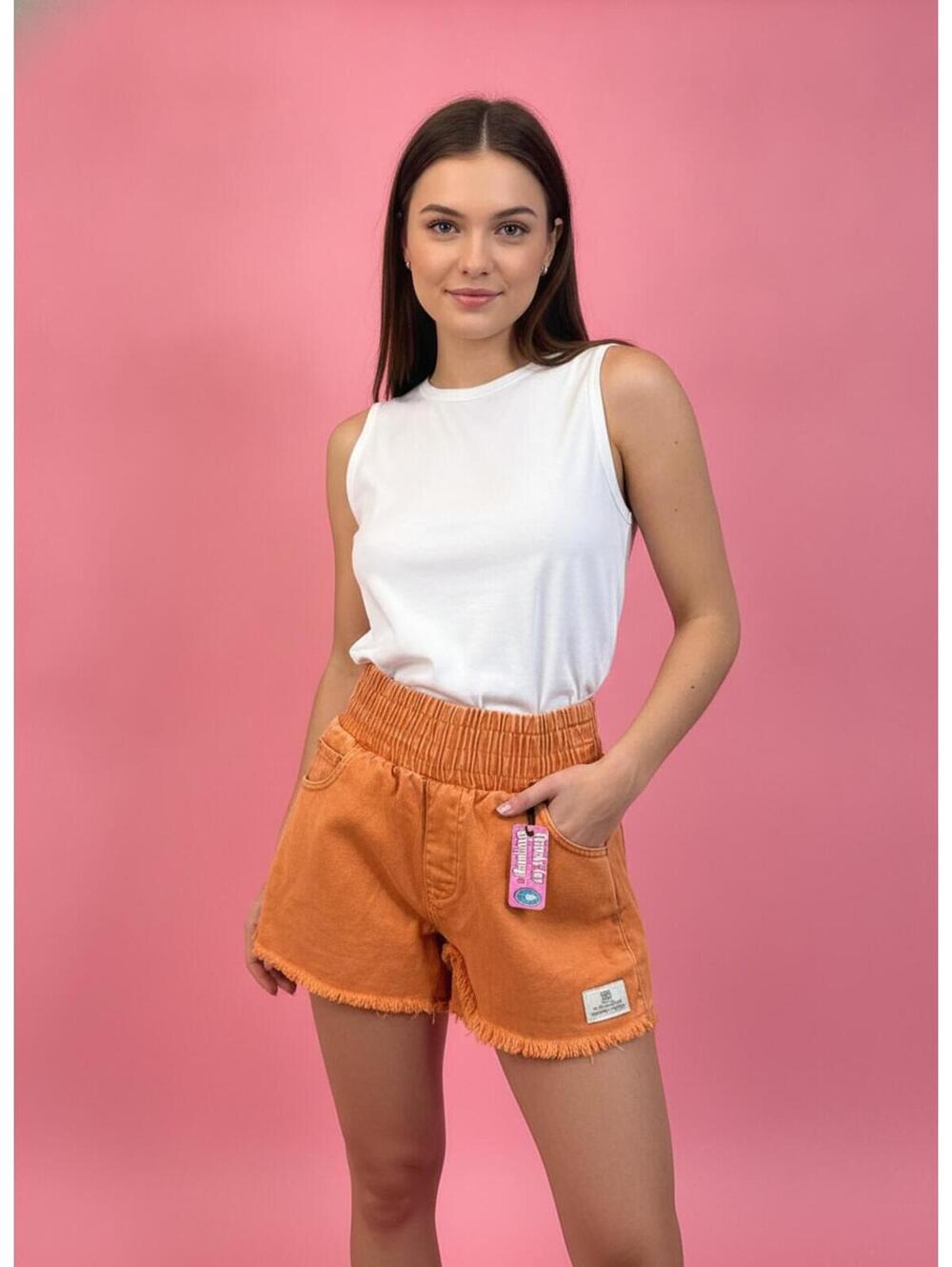 BDG Orange Frayed Hem Shorts - Comfy & Cute!